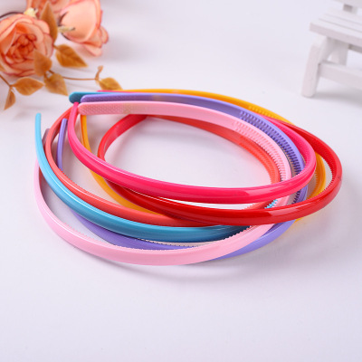 2 yuan shop stalls sell bright candy color hair hoop girls fashion green plastic hair hoop wholesale