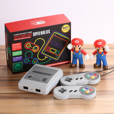 Mini game console HDMI hd SNES Red and White two-player battle built-in SFC621 retro games