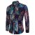 In stock all year round 2019 foreign trade new men's fashion shirt style long-sleeve shirt fashion leisure club flower shirt hot sale
