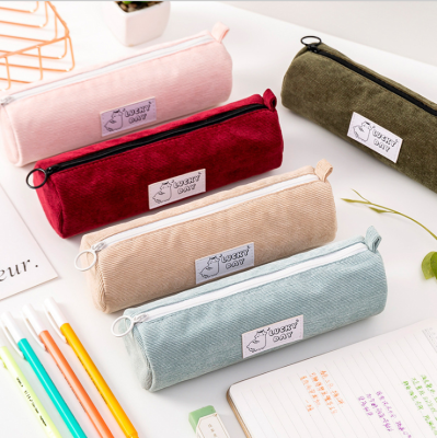 New pencil-bag pencil bag, stationery bag, flannelette pencil bag, Korean-style pencil bag,  pencil-bag writing case