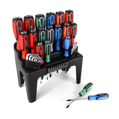 Factory Direct Wholesale 44-Piece Set Color Screwdriver Head Can Be Pound Hexagon Socket Threading Screwdriver Packaged Combination