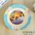 Water Ripple Edge Colorful Melamine Material Plate round Fast Food Plate Commercial Hotel Western Food Buffet Plate