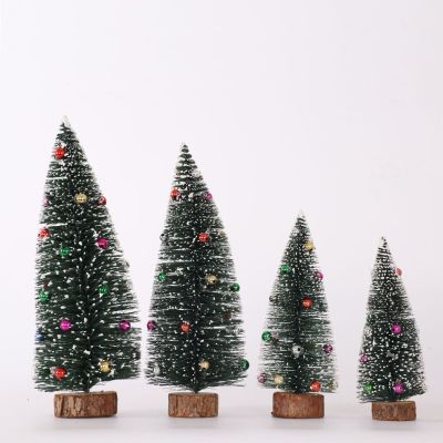 New manufacturer selling Christmas decorations Christmas flocking, beads Christmas tree mini desktop Christmas tree