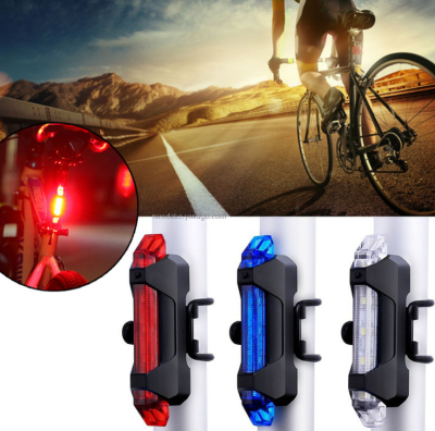 USB rechargeable bicycle tail light for night cycling equipped with mountain bike warning light waterproof bicycle light