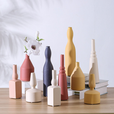 Modern simple Morandi creative INS household ceramic vase furnishing wholesale living room decorative arts and crafts