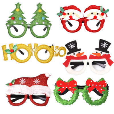 Christmas decorations adult children Toy Santa Claus Snowman Antler glasses Christmas decoration glasses