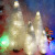 Christmas table decoration rose red white LED lights pine needles powder mini Christmas tree