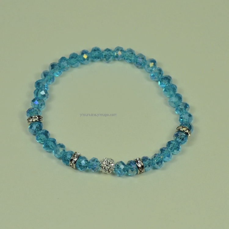 时尚流行女士手工串珠水晶飞碟钻圈手链手镯手环饰品精品店热卖