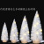 Christmas decorations Christmas table decoration rose red and white sideband LED lights pine needles powder mini Christmas tree