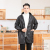 Spring Overclothes Long-Sleeved Coat for Adults Men and Women Fashion Home Kitchen Waterproof and Oilproof Apron Overalls