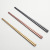 Factory Direct Sales 304 Stainless Steel Chopsticks Gold-Plated Spray Paint Square Chopsticks Portuguese Same Tableware Gift Chopsticks