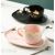 Vig ceramic coffee cup hot gold cartoon cat pattern coffee cup saucer set household breakfast tray with spoon