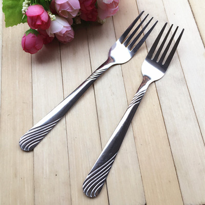 Stainless Steel Fork Fork Thickened Threaded Fork Machine Spoon