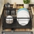 Kitchen shelf stainless steel drying bowl chopsticks double-layer knife board storage box floor household articles draining bowl and dish rack