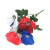 Factory direct sale of red, white and blue rose simulation bouquet performance props kindergarten wedding decoration silk flower fake flowers wholesale