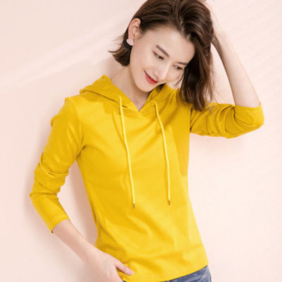 2020 solid-color hoodie CEC hoodie thin long-sleeved short hoodie pullers are versatile with spring and autumn bottoms