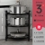 Kitchen shelf multi-functional pot shelf multi-layer household black storage shelf pot cover shelf landing corner table