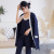 Nightgown Female Chunqiu Winter long-sleeved Korean version of cotton nightgown three - piece sexy lace condones home wear suit