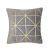 Gold mig-stripe modern light luxury postmodern beige gray velvet cushion model room wholesale pillow cushion