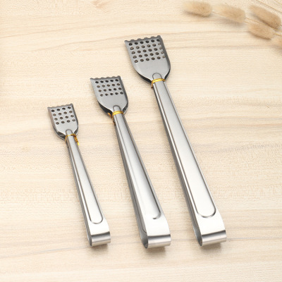 Stainless Steel Hollow-out Perforated Multi-Functional Food Food Clip Bread Clip Barbecue Steak Clip Kitchen Tools