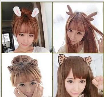 Rabbit ear hair band show MOE Christmas antler hair band New Year band adult and child hair band