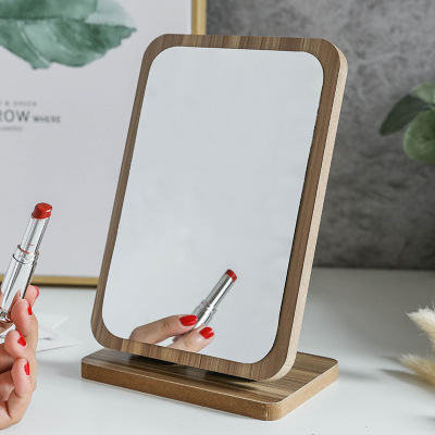 Makeup Mirror Children Can Stand Folding Single Vanity Mirror Student Portable Dormitory Table Mirror Large Small