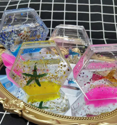 \\\"New product\\\" manufacturer direct crystal mud slime bubble gum high through glass inflatable mud hot style hexagonal fairy tale