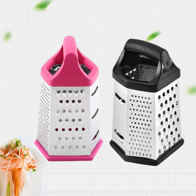 Factory Direct Sales Kitchen Multi-Function Grater Stainless Steel Six-Side Planing Tool Sub Vegetable Grater Multi-Sided Peeler Chopper