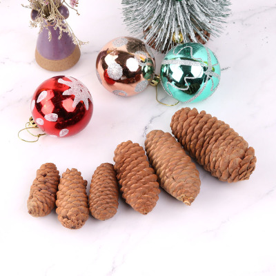 Christmas tree decorations white pine spruce natural pine cones