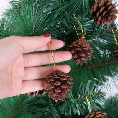 3-4cm natural primary color pine cone Christmas decorations pendant all natural pine cone Christmas supplies