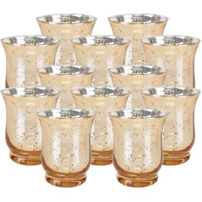 Amazon sells a 12-piece set of gold electroplated candle cups for decorating candlesticks in wedding restaurants
