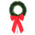 Manufacturers are selling new Christmas wreaths with large bows and green rattan rings