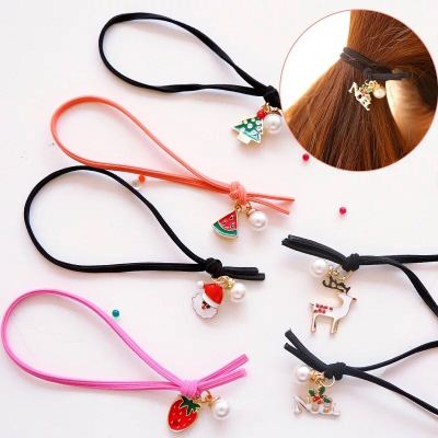 Hair accessories Wide rubber band hair ring hair rope Lovely fruit strawberry jelly fashion soft sister headrope jewelry