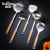 Kitchen Stainless Steel Kitchenware Set Customizable Gift Packing Household Kitchenware Wooden Handle Stainless Steel Shovel Five-Piece Set