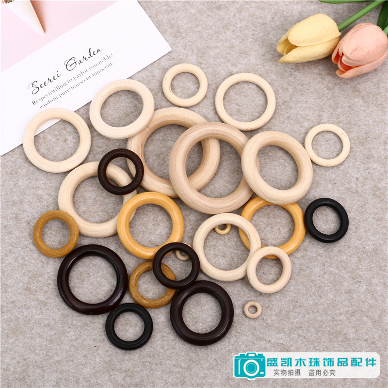 原木色木圈木环吊环木质圆环拎手提手包配件DIY手工配饰厂家直销