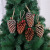Christmas decorations a variety of powdered natural pine cone Christmas tree ornaments