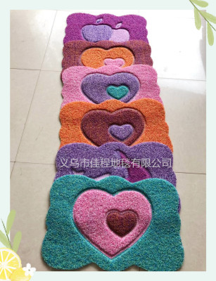 Medium and thick drawn wavy two-color jigsaw floor mat PVC jigsaw door mat pull jigsaw floor mat