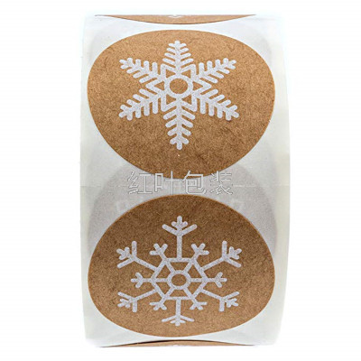 Wholesale Custom Packaging Christmas Packaging Decoration Sealed Sticker Kraft Paper Label