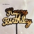 Happy Birthday Happy Birthday Double Acrylic Birthday Cake Insertion Baking Cake Topper
