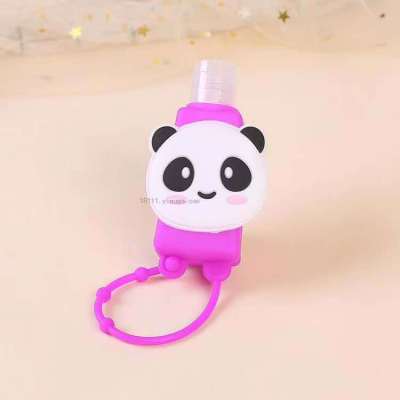 Wash - free hand lotion silicone cover bag pendant empty bottle portable mini cartoon outdoor children baby students