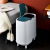 Waist-Free Sorting Trash Bin Box Household Press with Lid Deodorant Living Room and Kitchen Office Dry Wet Separation Barrel