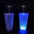 New ice LED light double straw cup crushed Ice double juice cup LED summer sales