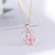 2020 creative female Korean version of fashion temperament set diamond jewelry double C flower shape simple literary pendant manufacturer supply