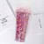 Double sippy cups creative Korean double sippy cups adult female student plastic cups portable portable cups