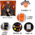 Halloween party decorated with white black orange rain curtain background wall witch mask pull flag tassel curtain