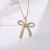 Novel jewelry bowknot necklace accessories pendant simple Instagram small crowd design Douyin hot selling with factory direct sales
