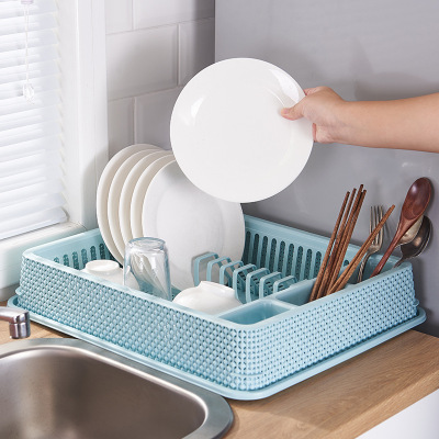 Household kitchen drain bowl rack multifunctional bowl and dish rack simple tableware plastic drip bowl rack