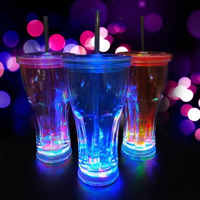 Coke double layer sippy cups LED Lighting Coke cups large sippy cups spot wholesale LED Cola lighting cups