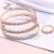 Wheat a Shape Rhinestones wei xiang Lady Bracelet Ring Set ri han ban Minimalist Silver Rose Golden & Three Colors