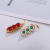 Quick hot style green bean pendant white chalcedony silver high ice red rose agate bean Mosaic factory direct sale